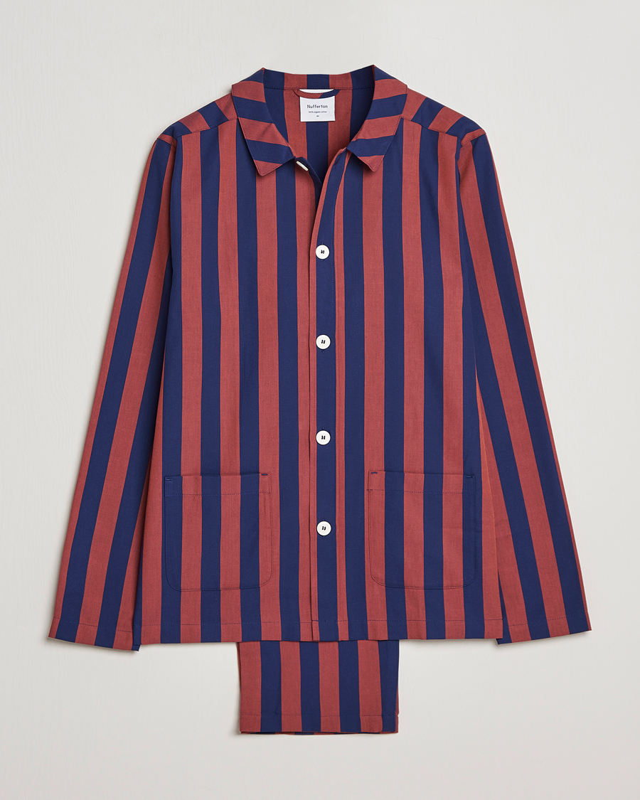Miehet |  | Nufferton | Uno Striped Pyjama Set Blue/Red