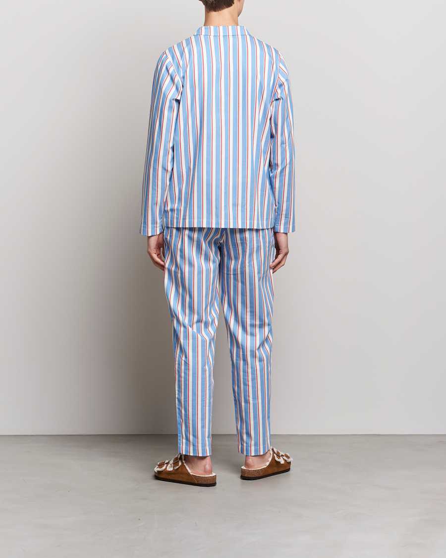 Mies | Yöpuvut ja kylpytakit | Nufferton | Uno Triple Striped Pyjama Set Blue/White/Red