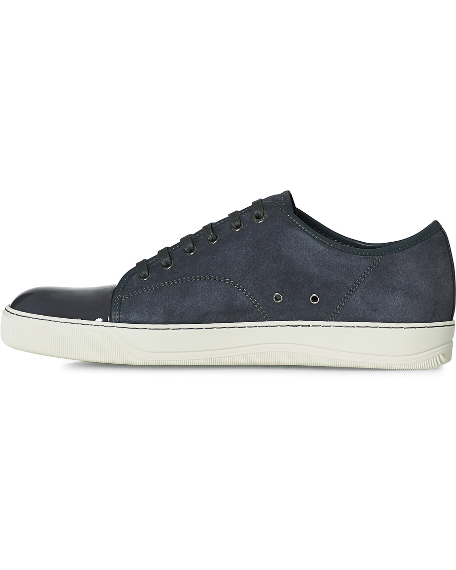 Mies | Lanvin Patent Cap Toe Sneaker Slate Grey | Lanvin | Patent Cap Toe Sneaker Slate Grey