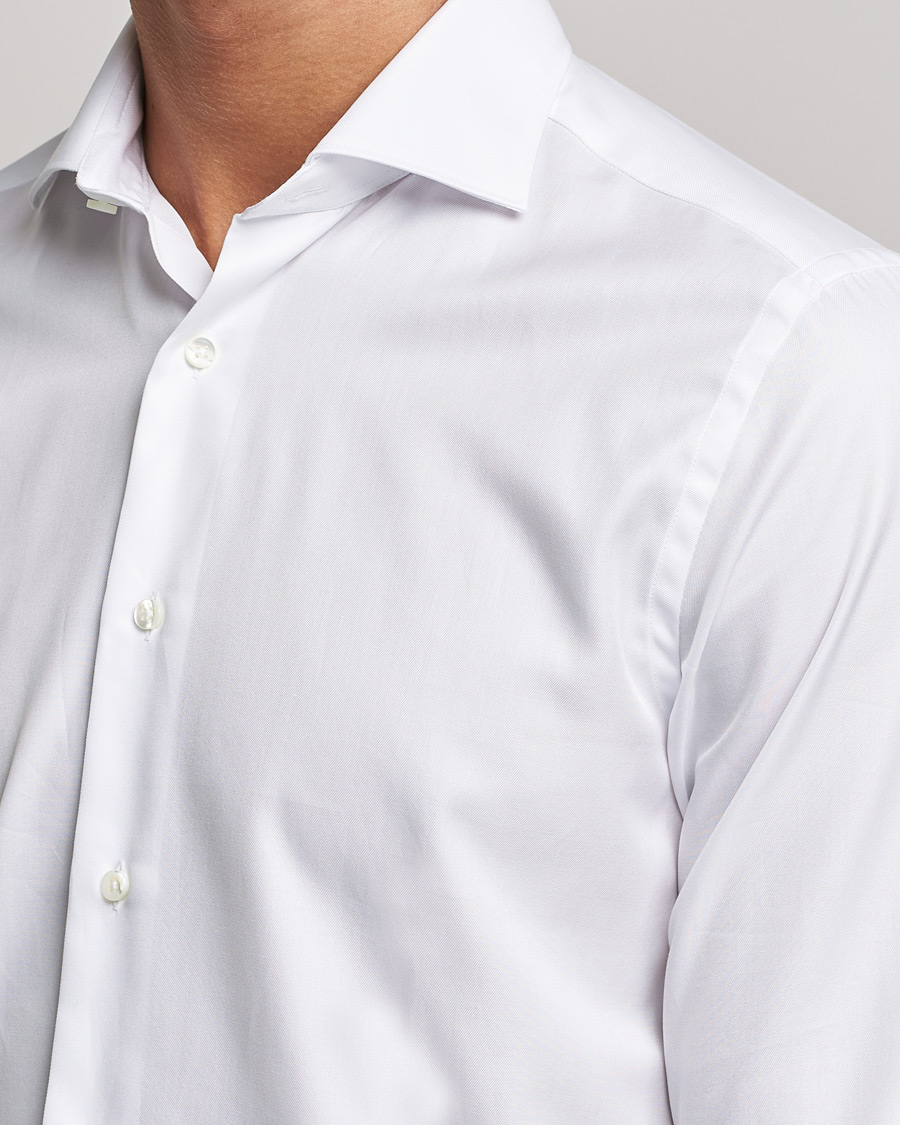 Mies | Kauluspaidat | Canali | Slim Fit Cotton Shirt White