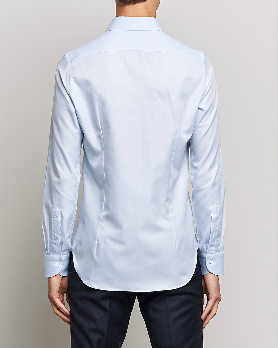 Mies | Kauluspaidat | Canali | Slim Fit Cotton Shirt Light Blue