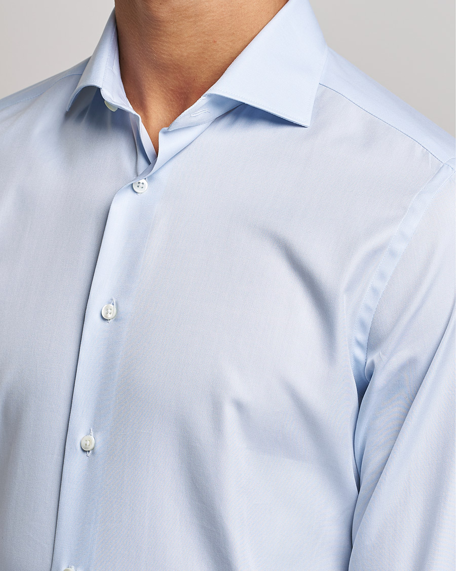 Mies | Kauluspaidat | Canali | Slim Fit Cotton Shirt Light Blue