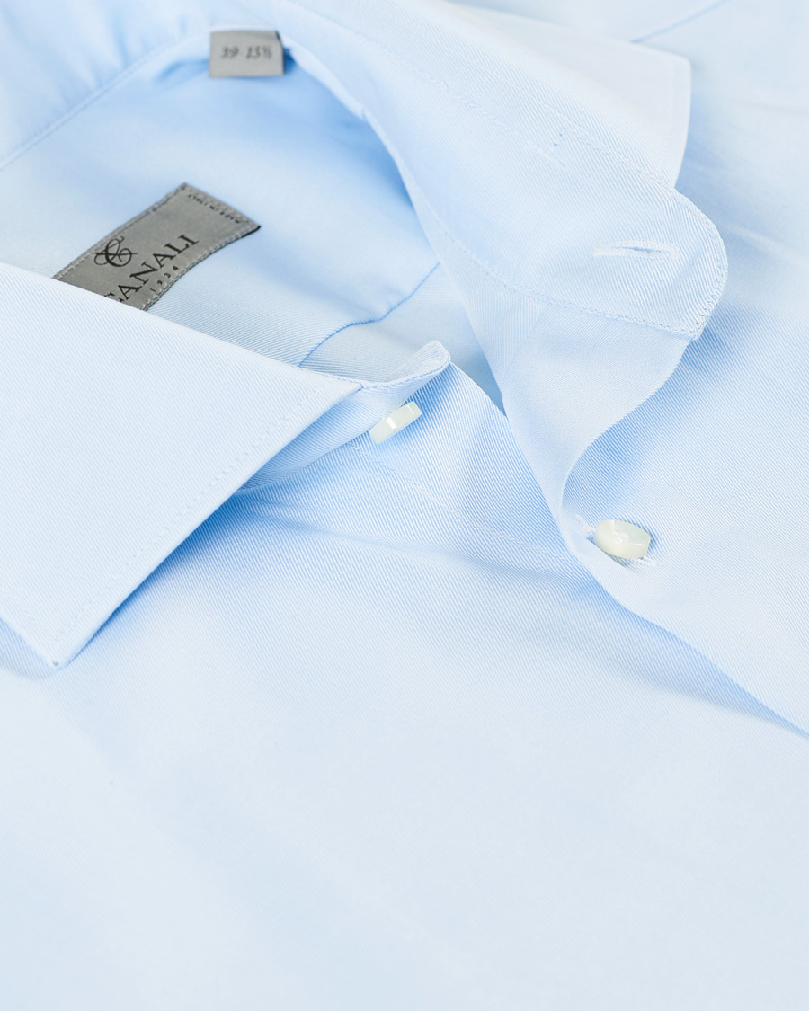 Mies | Kauluspaidat | Canali | Slim Fit Cotton Shirt Light Blue