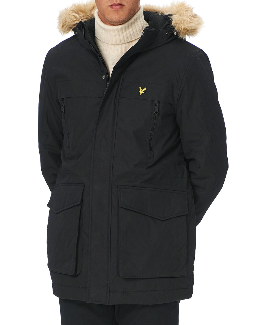 Mies | Takit | Lyle & Scott | Winter Weight Micro Fleece Parka Black