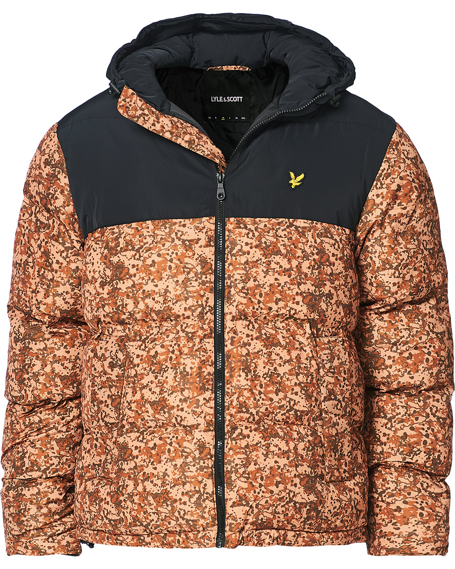 Mies | Takit | Lyle & Scott | Earth Print Padded Jacket Jet Black