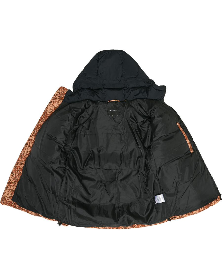 Mies | Takit | Lyle & Scott | Earth Print Padded Jacket Jet Black