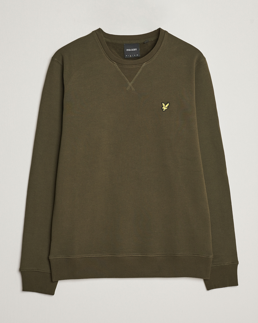 Mies | Puserot | Lyle & Scott | Organic Cotton Crew Neck Olive