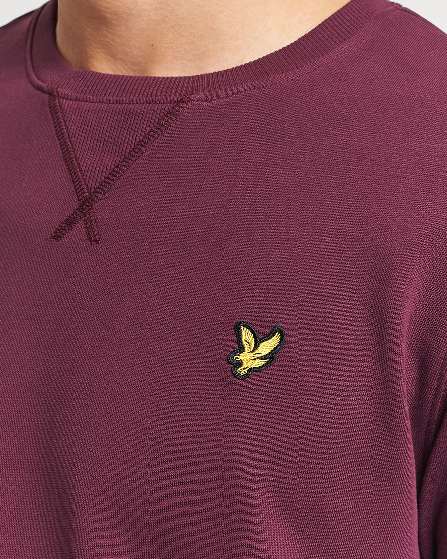 Mies | Puserot | Lyle & Scott | Organic Cotton Crew Neck Burgundy