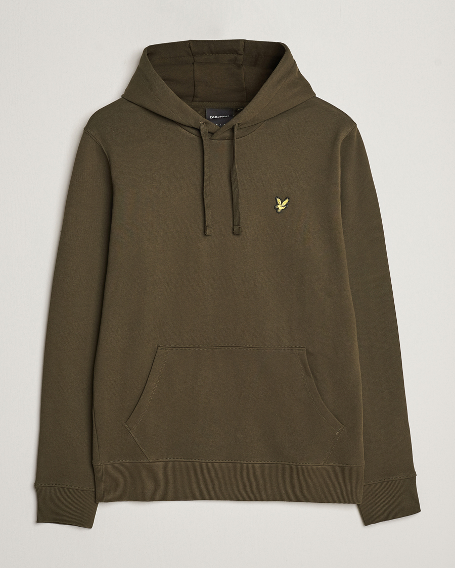 Mies | Puserot | Lyle & Scott | Organic Cotton Pullover Hoodie Olive