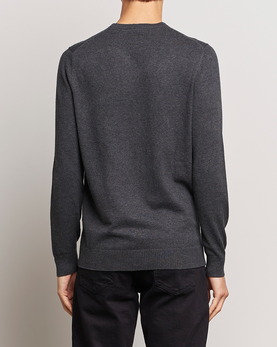 Mies | Puserot | Lyle & Scott | Cotton/Merino Crew Neck Jumper Charcoal Marl