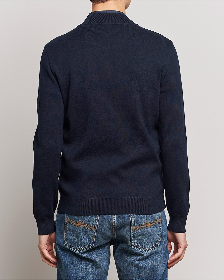Mies | Puserot | Barbour International | Baffle Zip Through Sweater Navy