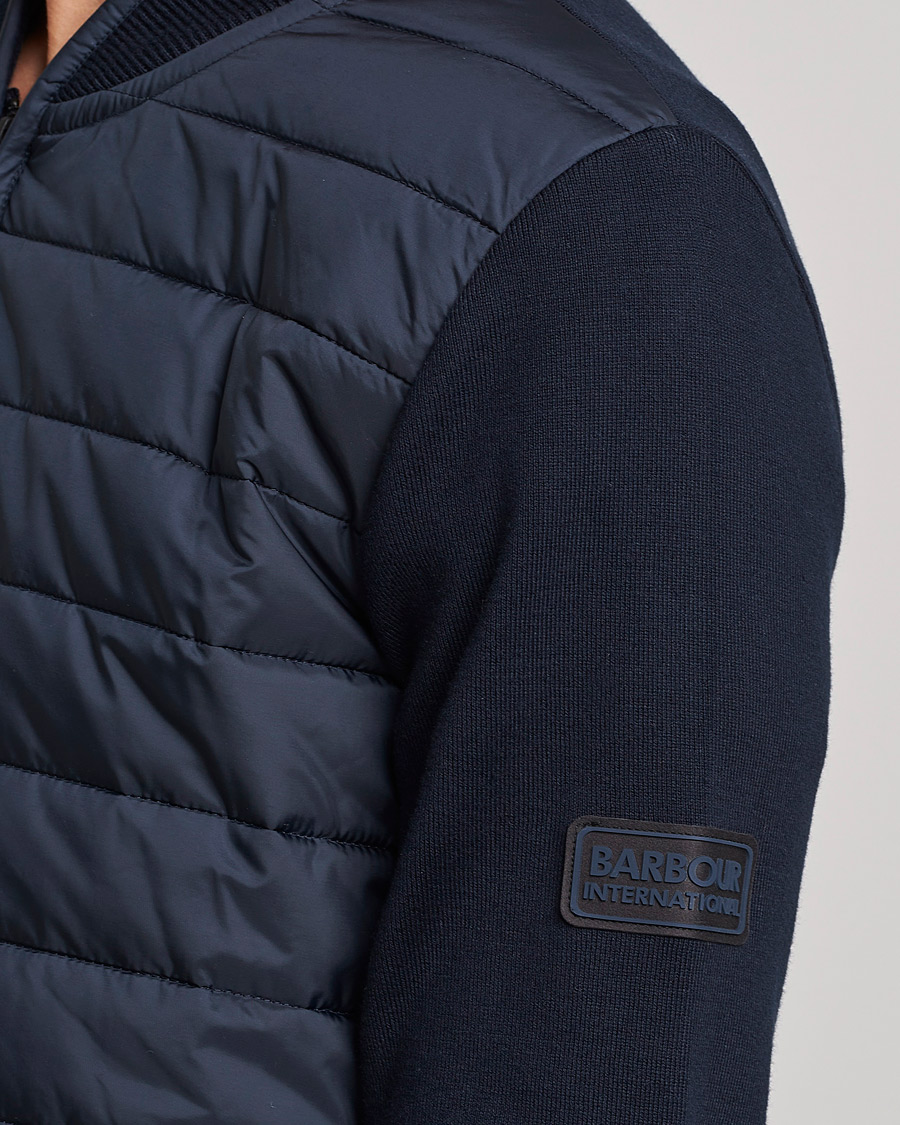 Mies | Puserot | Barbour International | Baffle Zip Through Sweater Navy