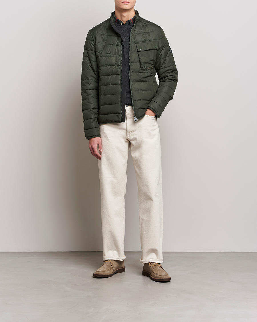 Mies |  | Barbour International | Winter Chain Baffle Quilt Jacket Sage