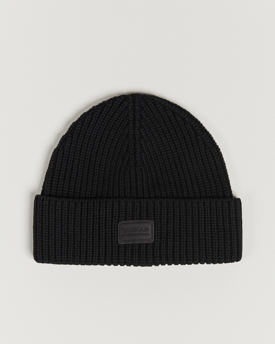 Mies | Barbour International Sweeper Knitted Beanie Black | Barbour International | Sweeper Knitted Beanie Black