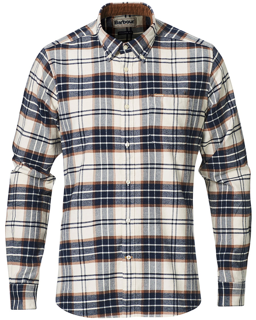 Mies | Kauluspaidat | Barbour Lifestyle | Portdown Flannel Check Shirt Ecru