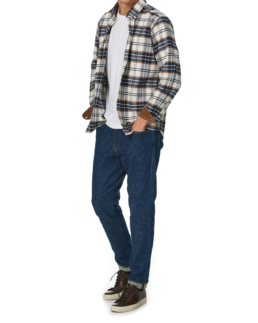 Mies | Kauluspaidat | Barbour Lifestyle | Portdown Flannel Check Shirt Ecru