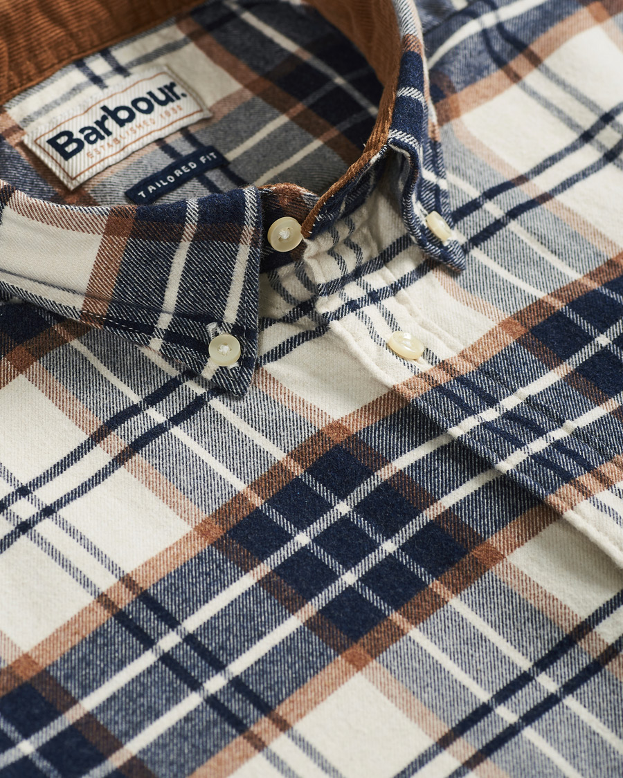 Mies | Kauluspaidat | Barbour Lifestyle | Portdown Flannel Check Shirt Ecru
