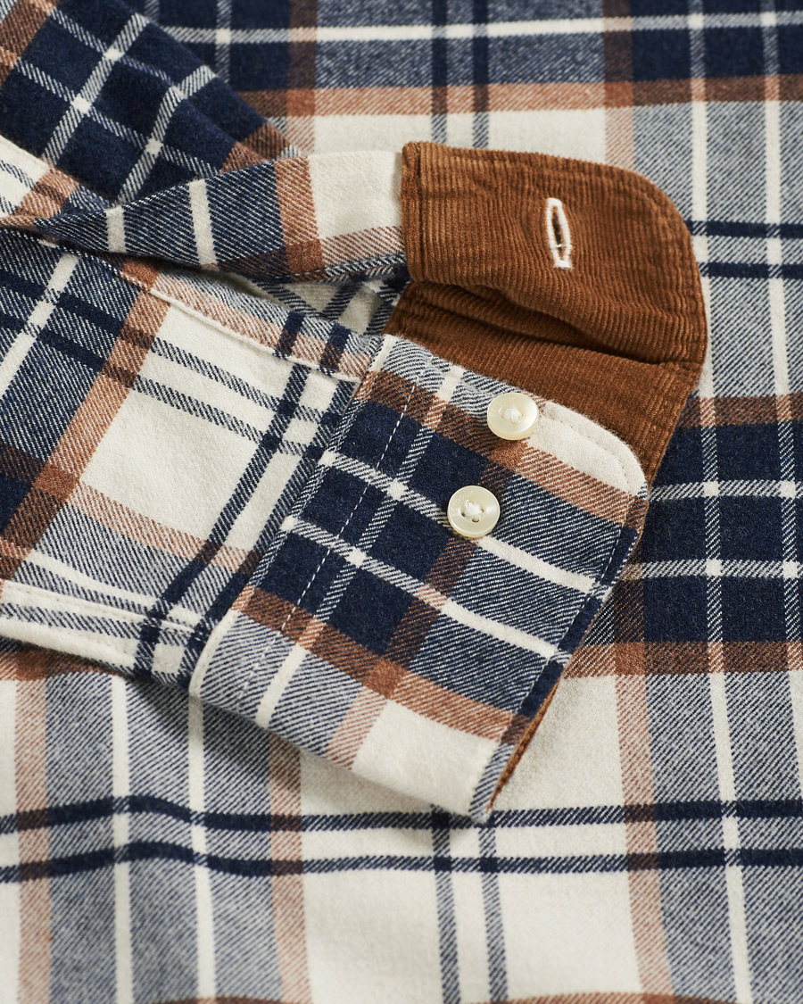 Mies | Kauluspaidat | Barbour Lifestyle | Portdown Flannel Check Shirt Ecru