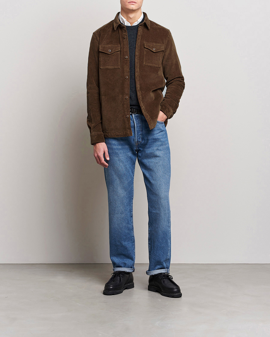 Mies | Kauluspaidat | Barbour Lifestyle | Corduroy Overshirt French Sandstone