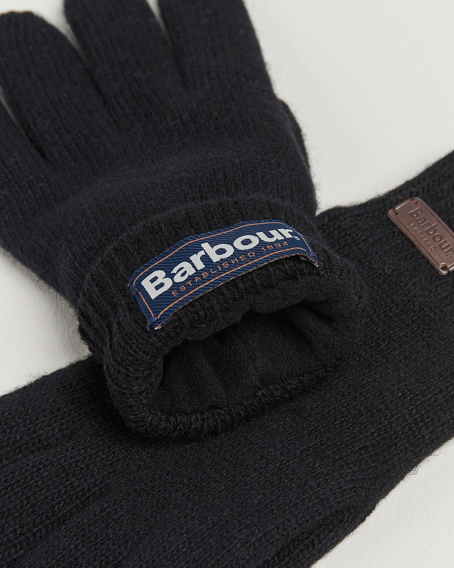 Mies | Lämmittävät asusteet | Barbour Lifestyle | Carlton Wool Gloves Black