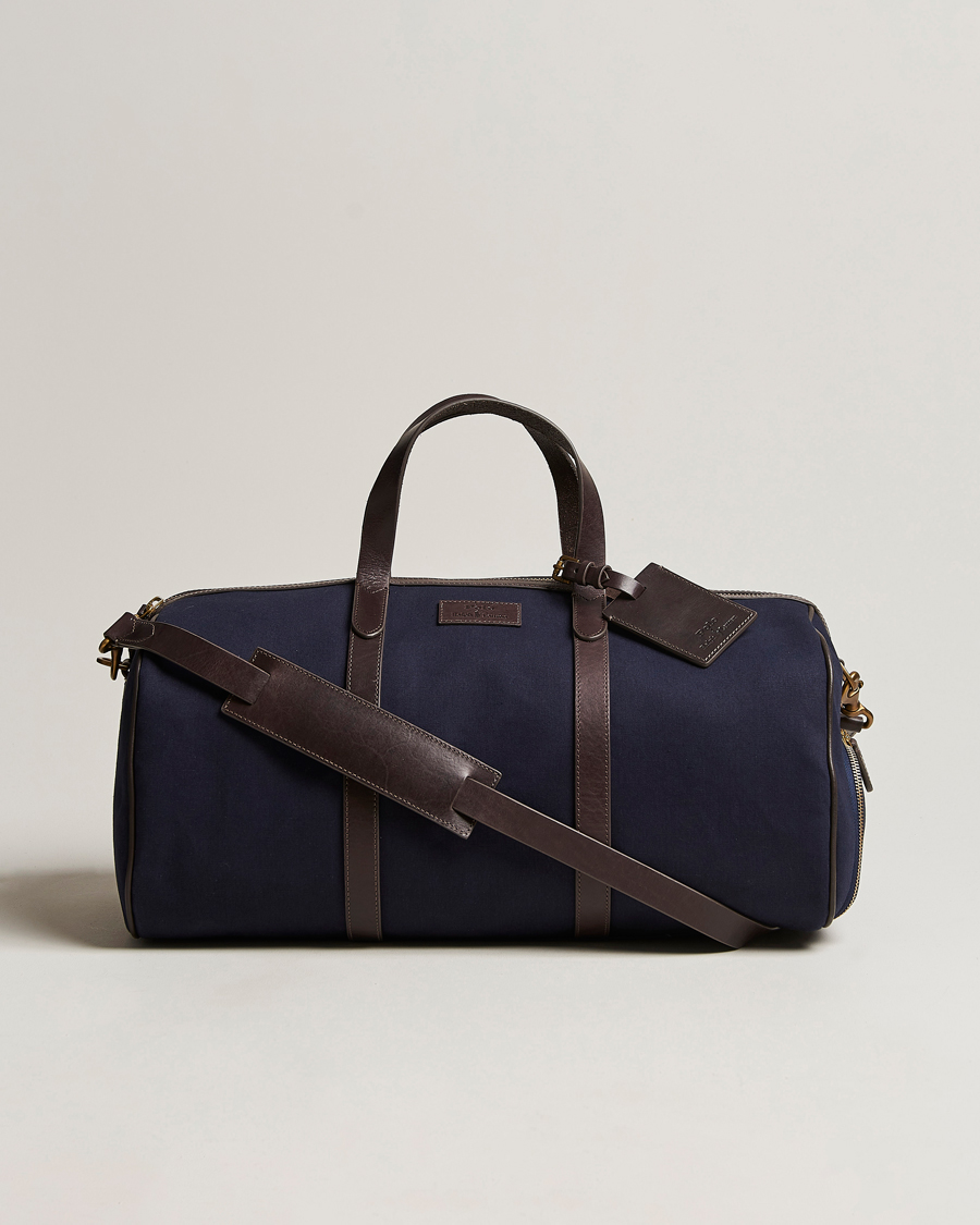 Mies | Polo Ralph Lauren Canvas/Leather Dufflebag Aviator Navy/Brown | Polo Ralph Lauren | Canvas/Leather Dufflebag Aviator Navy/Brown