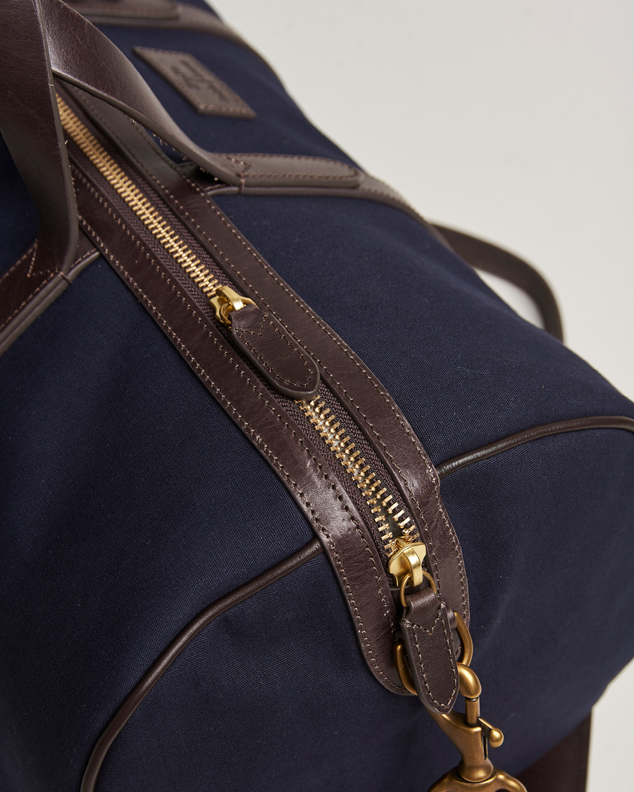Mies | Polo Ralph Lauren Canvas/Leather Dufflebag Aviator Navy/Brown | Polo Ralph Lauren | Canvas/Leather Dufflebag Aviator Navy/Brown