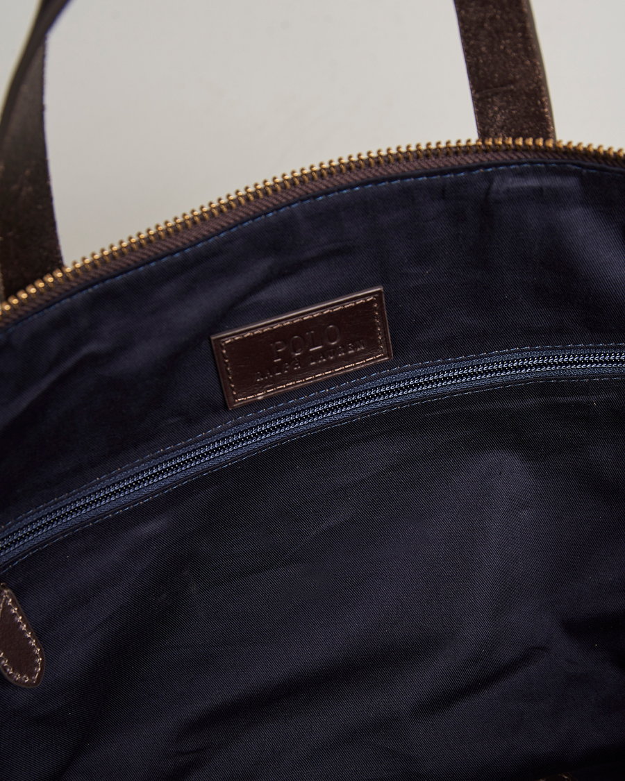 Mies | Polo Ralph Lauren Canvas/Leather Dufflebag Aviator Navy/Brown | Polo Ralph Lauren | Canvas/Leather Dufflebag Aviator Navy/Brown