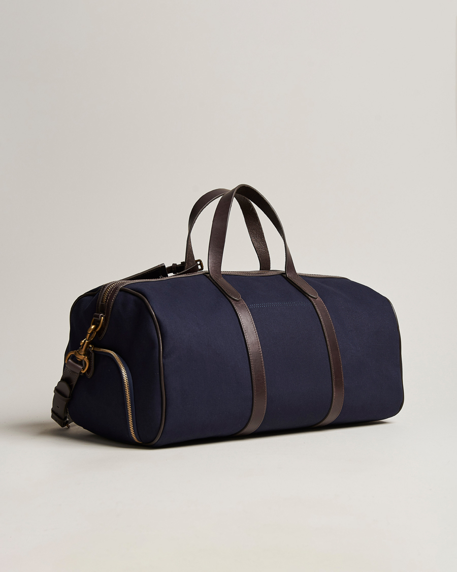Mies | Polo Ralph Lauren Canvas/Leather Dufflebag Aviator Navy/Brown | Polo Ralph Lauren | Canvas/Leather Dufflebag Aviator Navy/Brown