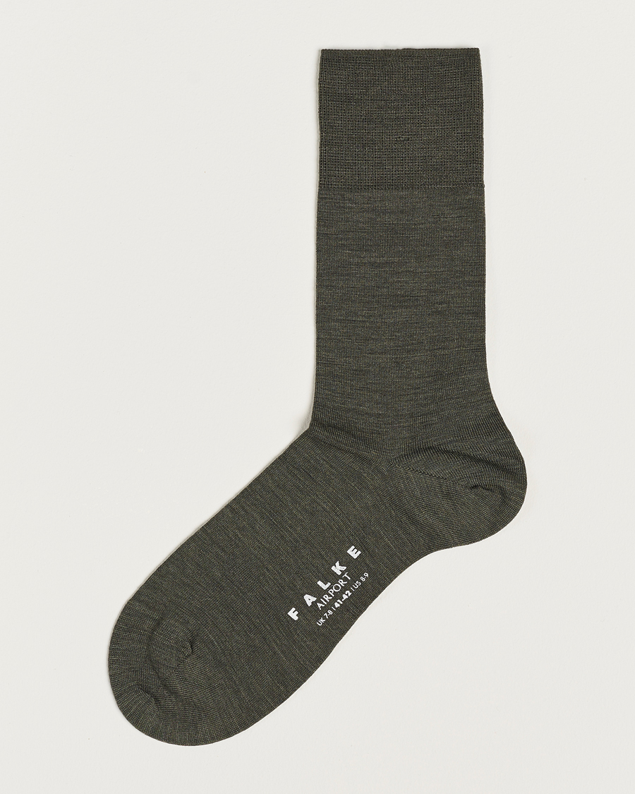 Mies | Alusvaatteet | Falke | Airport Socks Green Melange
