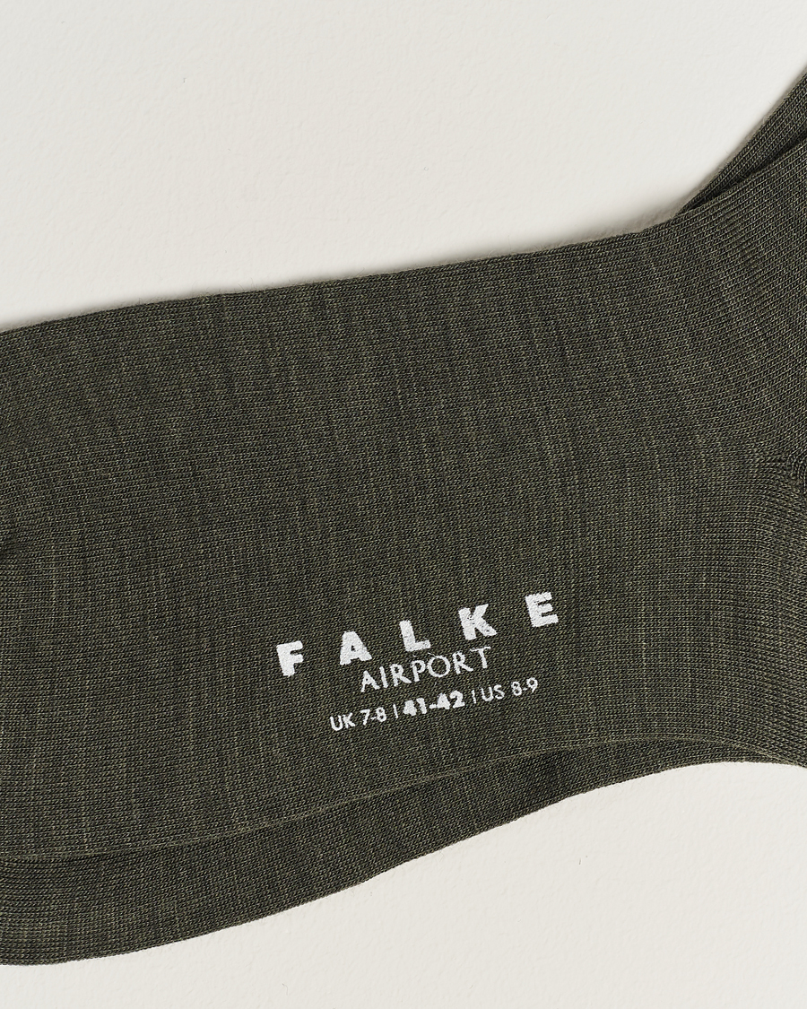 Mies | Alusvaatteet | Falke | Airport Socks Green Melange