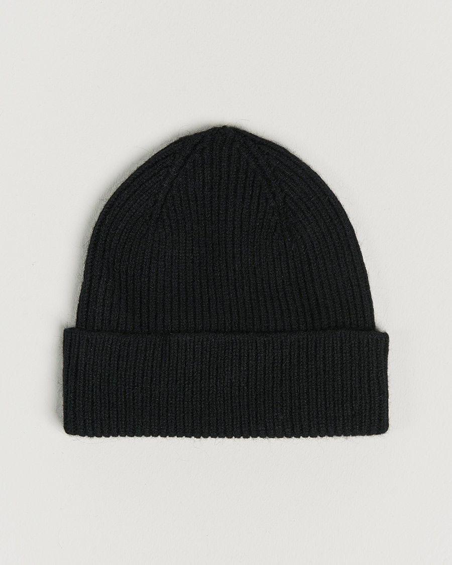 Mies | Pipot | Le Bonnet | Lambswool/Caregora Beanie Onyx