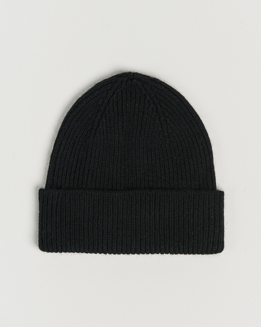 Mies | Pipot | Le Bonnet | Lambswool/Caregora Beanie Onyx