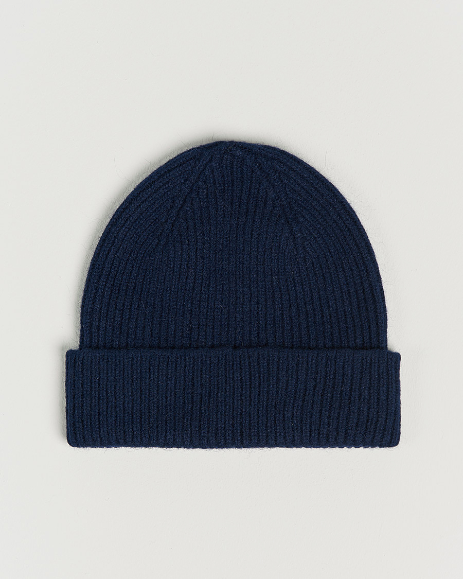 Mies | Pipot | Le Bonnet | Lambswool/Caregora Beanie Midnight