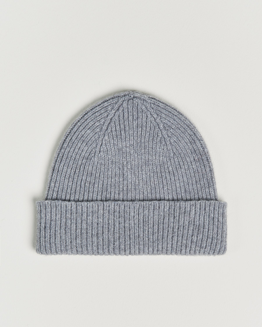 Mies | Pipot | Le Bonnet | Lambswool/Caregora Beanie Smoke