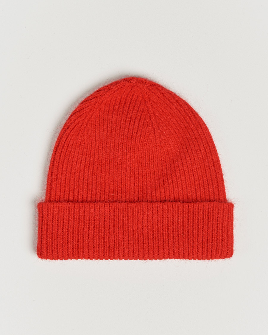Mies | Le Bonnet Lambswool/Caregora Beanie Crimsom Red | Le Bonnet | Lambswool/Caregora Beanie Crimsom Red