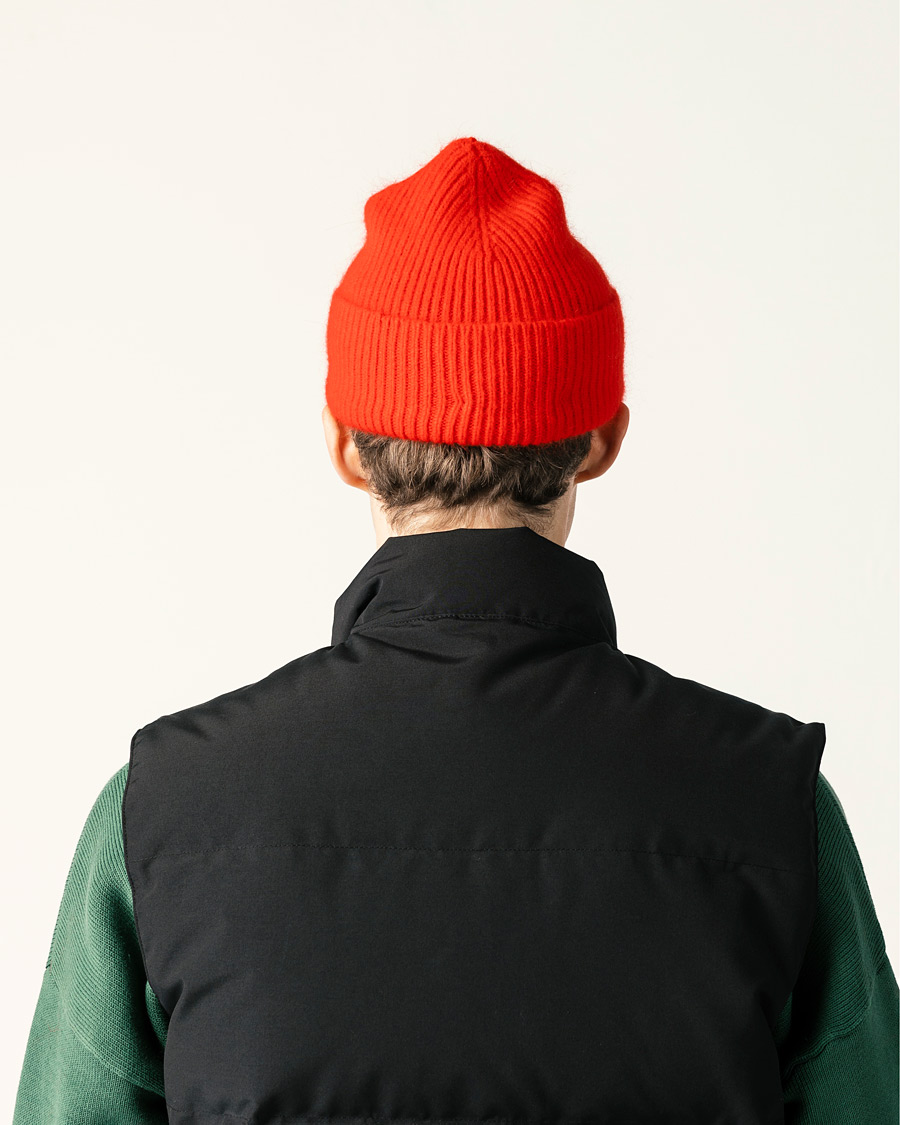 Mies | Le Bonnet Lambswool/Caregora Beanie Crimsom Red | Le Bonnet | Lambswool/Caregora Beanie Crimsom Red