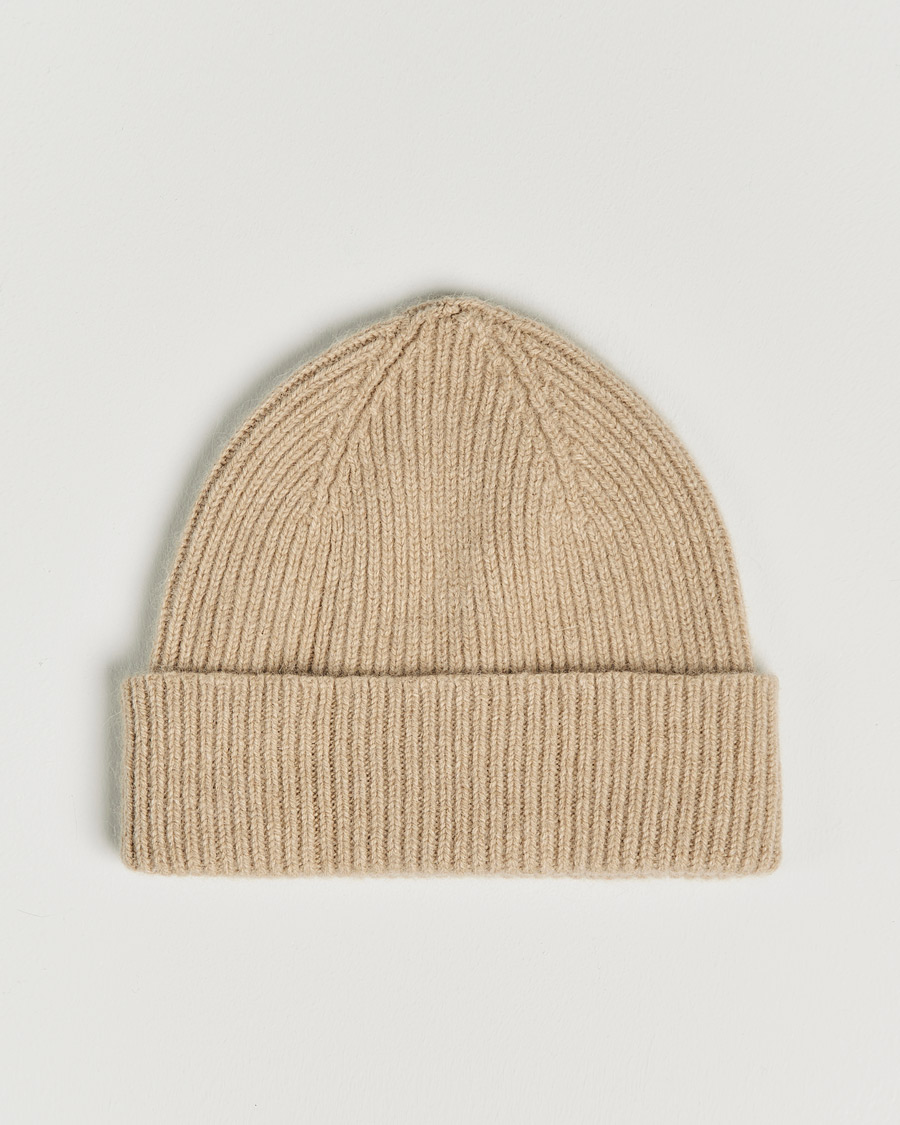 Mies | Pipot | Le Bonnet | Lambswool/Caregora Beanie Sand
