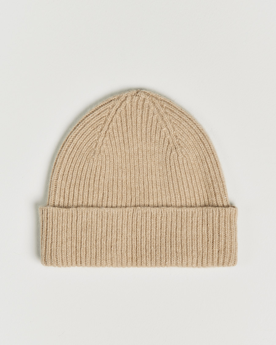 Mies | Pipot | Le Bonnet | Lambswool/Caregora Beanie Sand