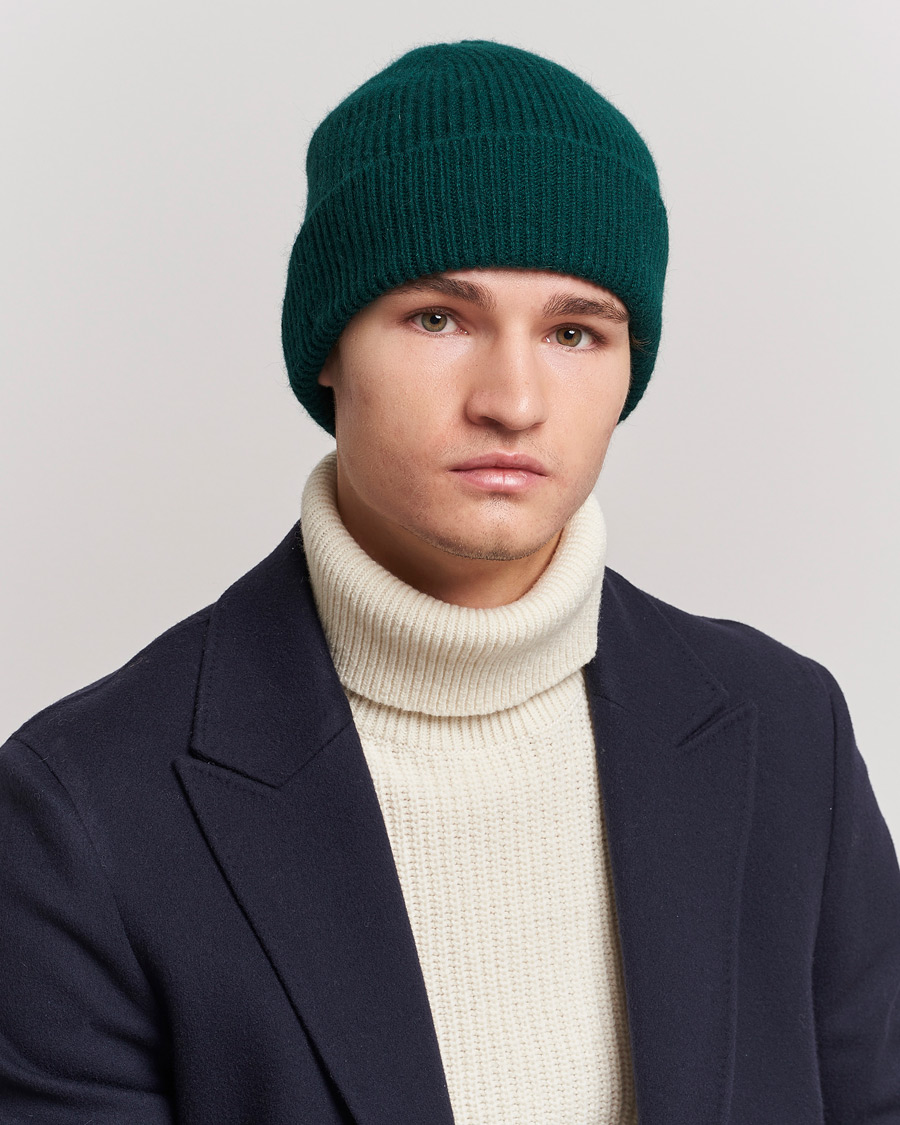 Mies | Pipot | Le Bonnet | Lambswool/Caregora Beanie Moss