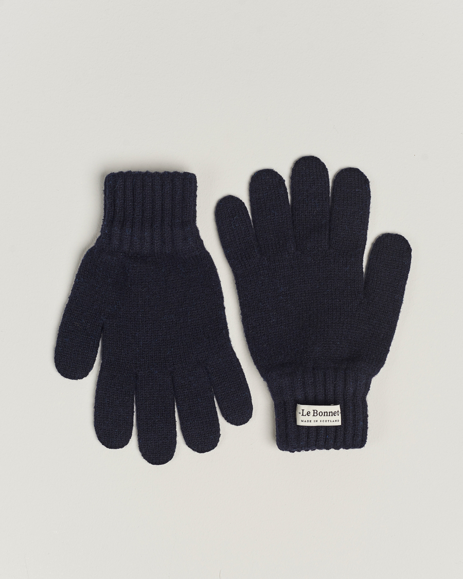 Miehet |  | Le Bonnet | Merino Wool Gloves Midnight