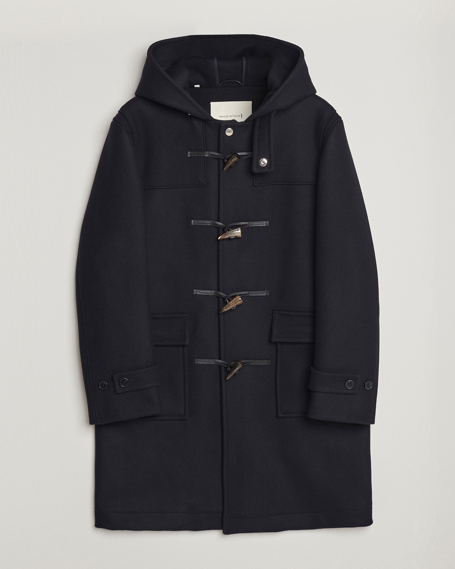 Mies | Takit | Mackintosh | Weir Wool Hooded Duffle Navy