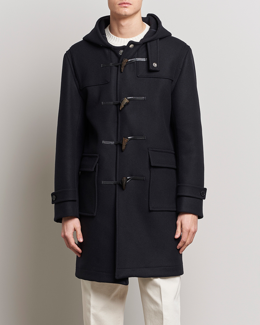 Mies | Takit | Mackintosh | Weir Wool Hooded Duffle Navy