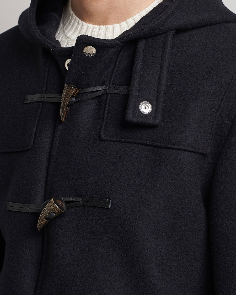 Mies | Takit | Mackintosh | Weir Wool Hooded Duffle Navy