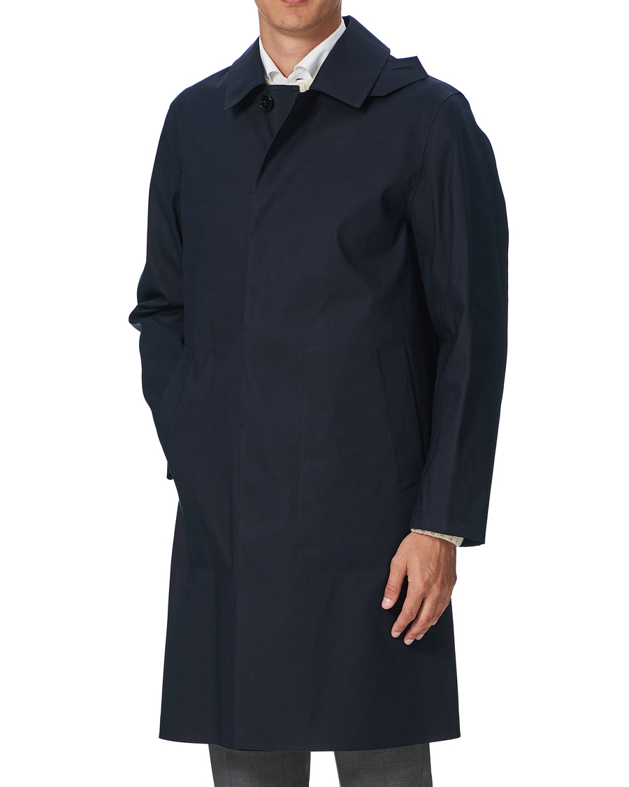 Mies | Takit | Mackintosh | Oxford Bonded Cotton Coat Navy