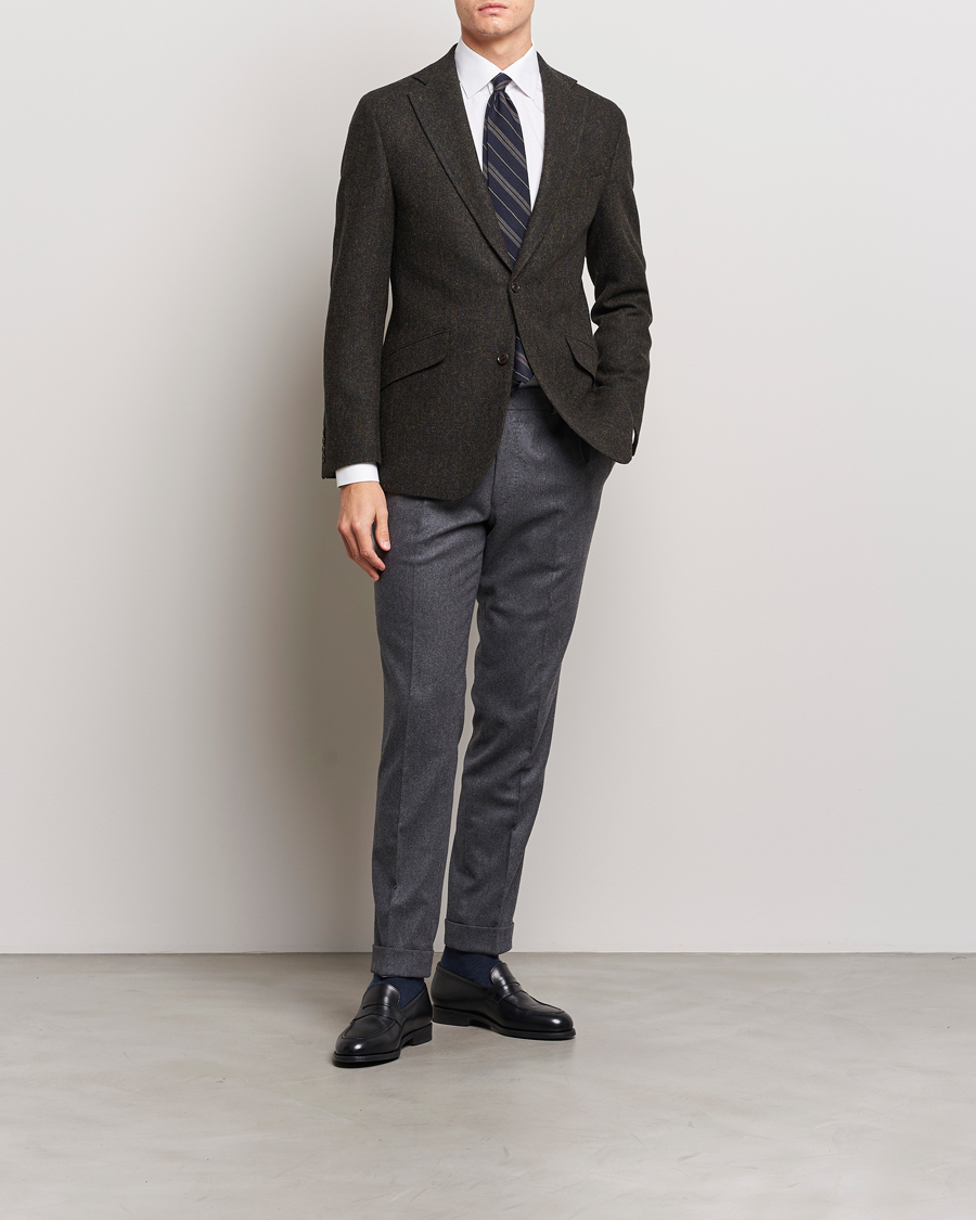 Mies | Pikkutakit | Walker Slater | Edward Wool Donegal Blazer Dark Brown