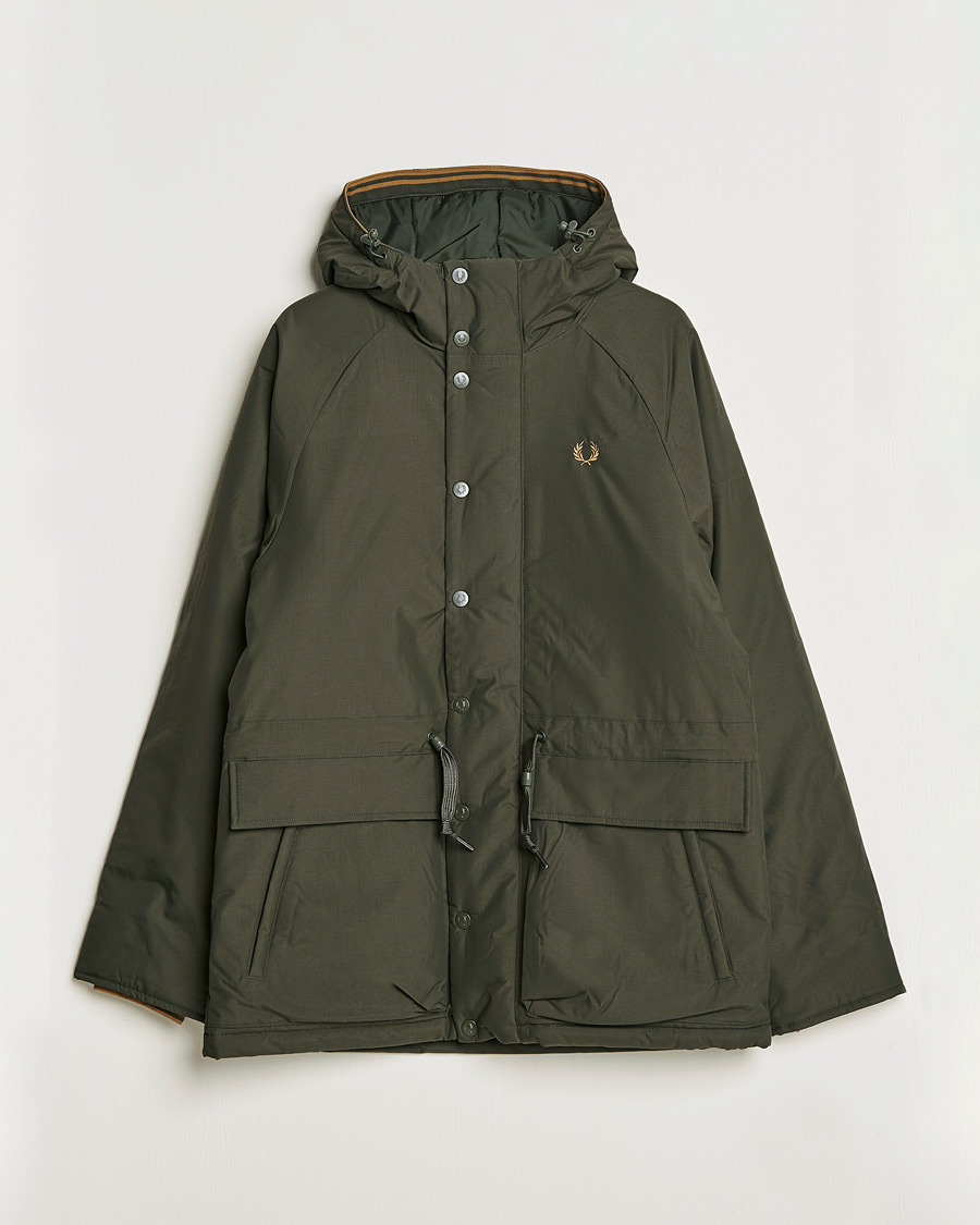 Mies | Takit | Fred Perry | Padded Zip Through Parka Hunting Green