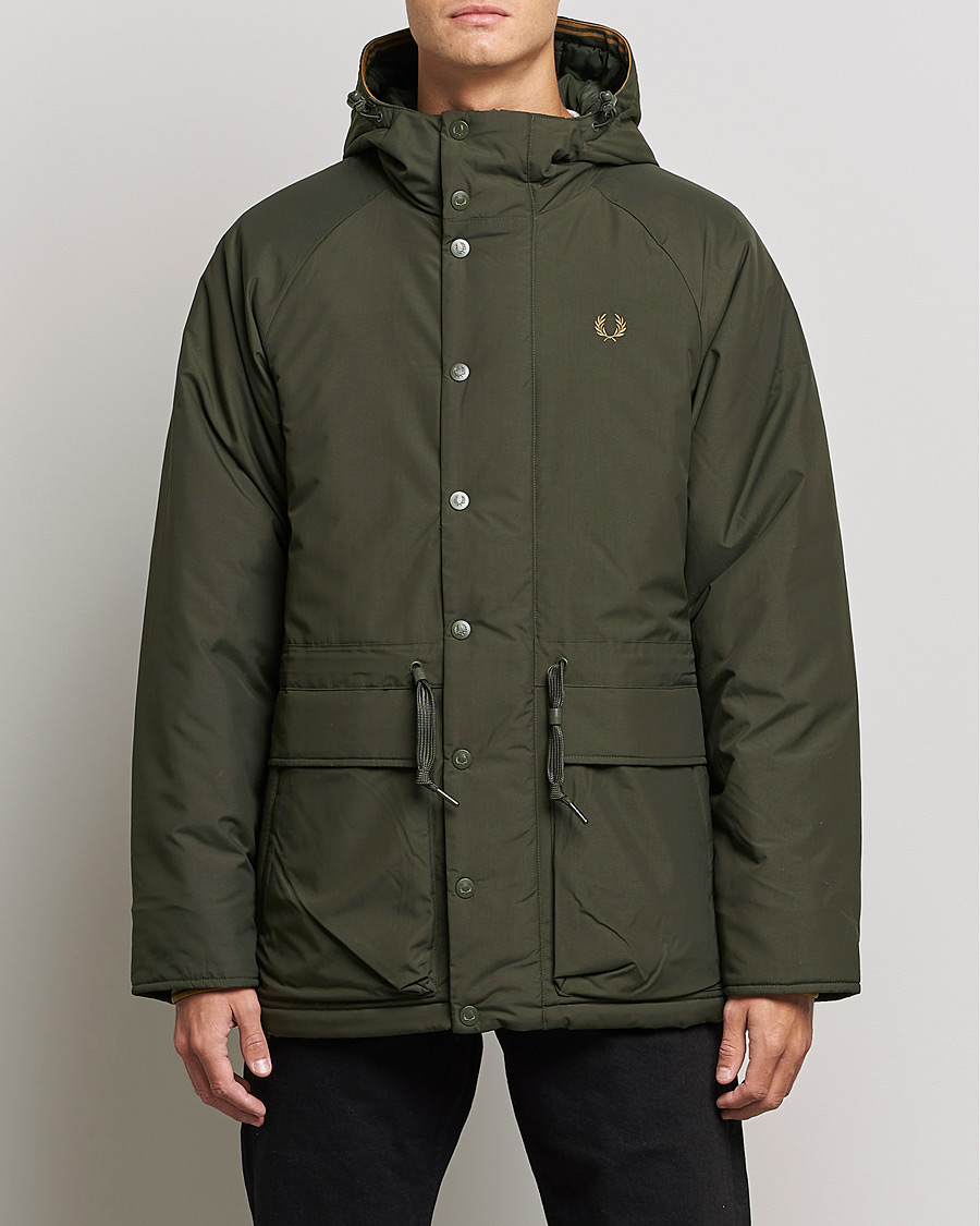 Mies | Takit | Fred Perry | Padded Zip Through Parka Hunting Green