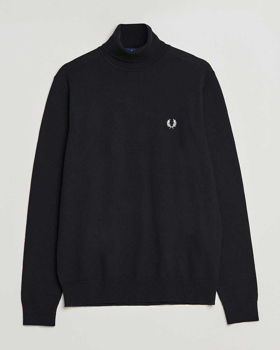 Mies | Puserot | Fred Perry | Roll Neck Jumper Black