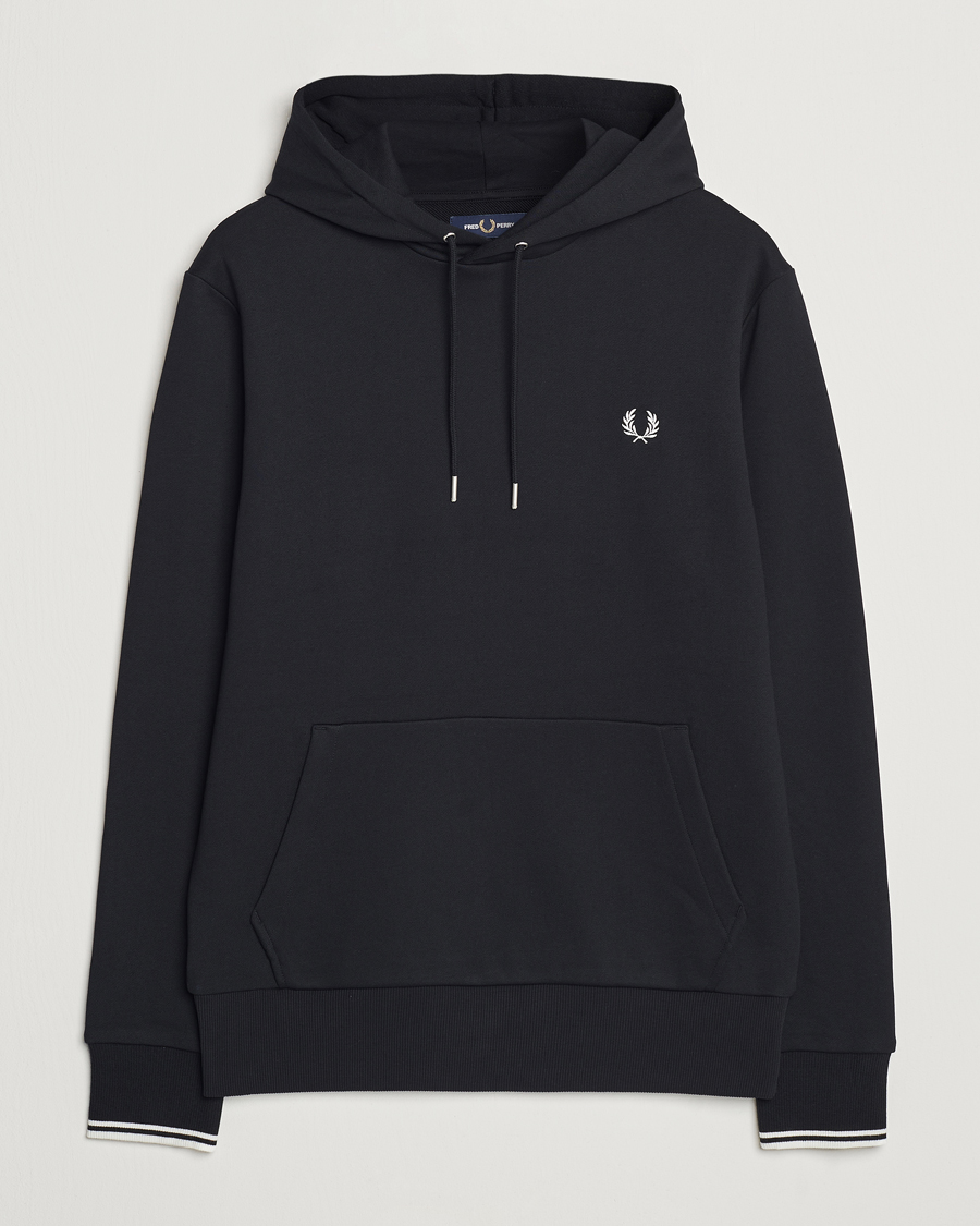 Mies | Puserot | Fred Perry | Tipped Hoodie Black