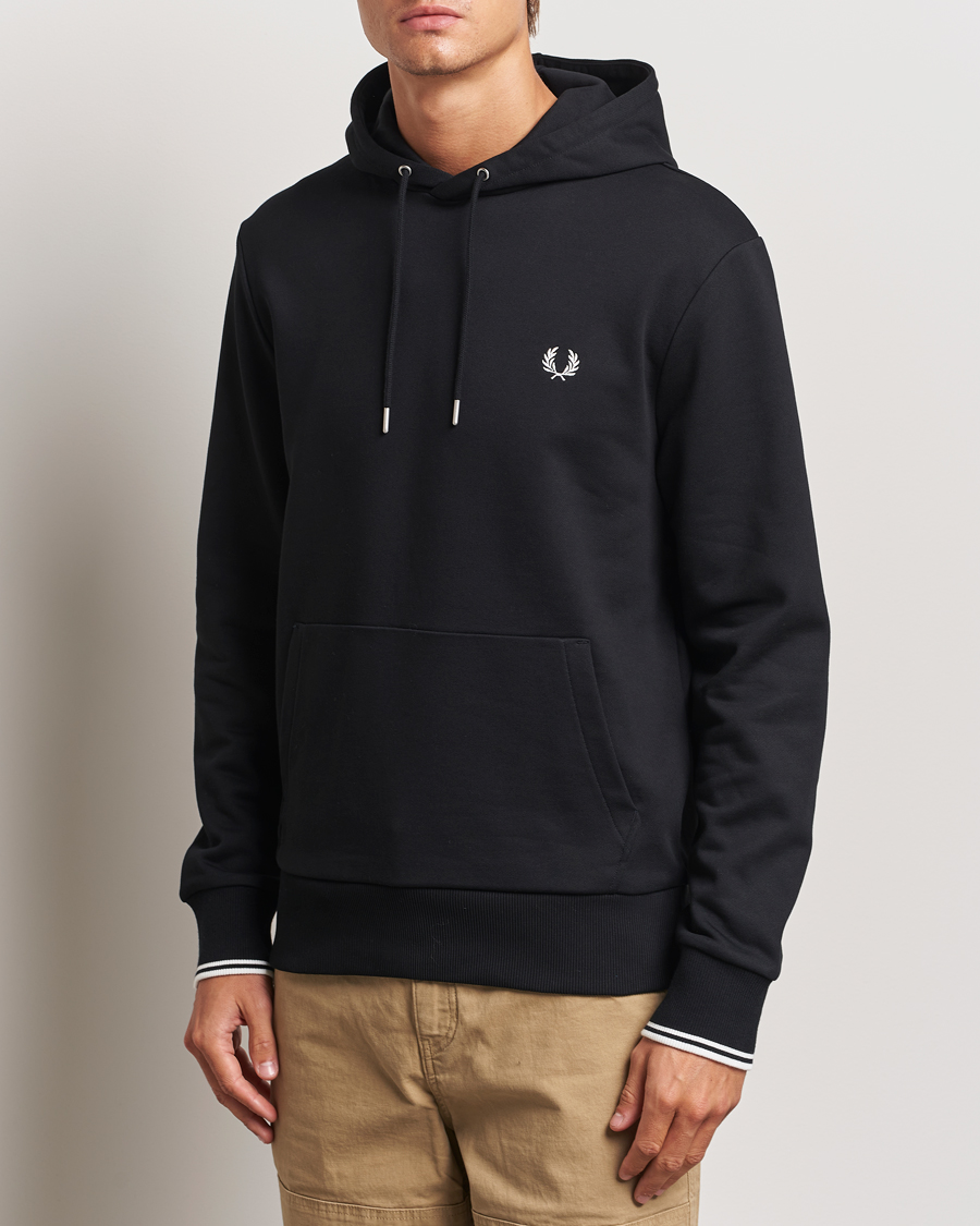 Mies | Puserot | Fred Perry | Tipped Hoodie Black